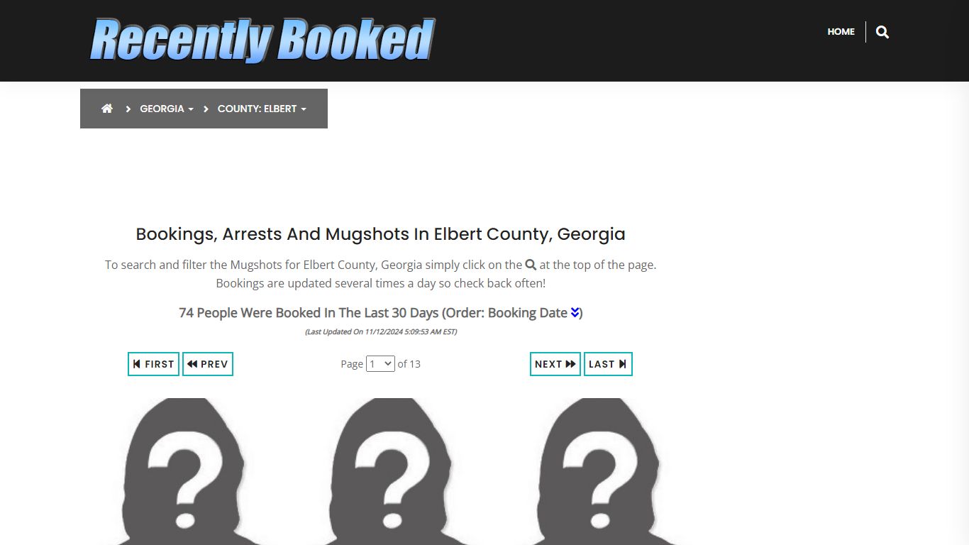 Bookings, Arrests and Mugshots in Elbert County, Georgia - Recently Booked