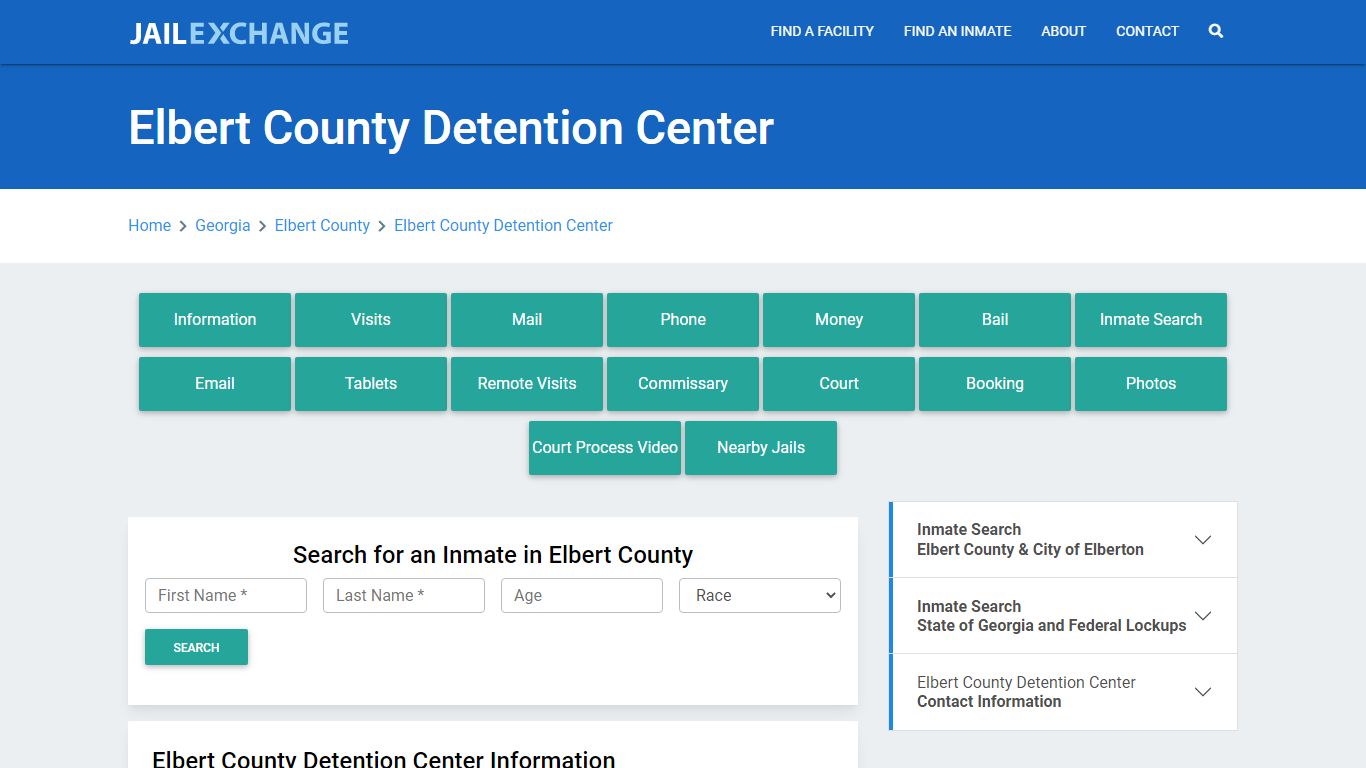 Elbert County Detention Center Roster Lookup, GA, Inmate Search